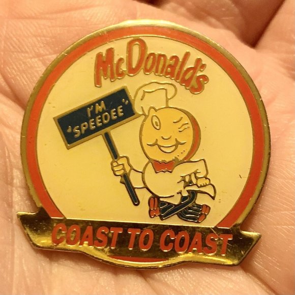 Rare McDonald's I'm  SPEEDEE COAST TO COAST EMPLOYEE PIN - Picture 1 of 12